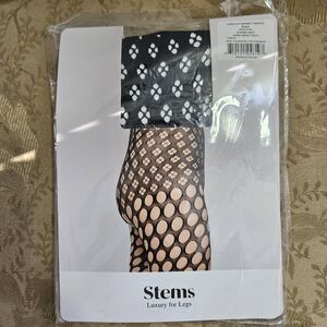 NWT Stems Luxury For Legs Circle Fishnet Tights
